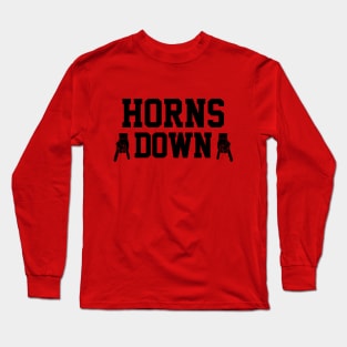 Horns Down - Red/Black Long Sleeve T-Shirt